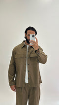 Completo giubbino e pantalone verde militare