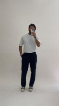 Pantalone nero slim con pinces