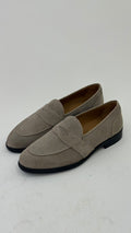 Penny loafer in camoscio tortora