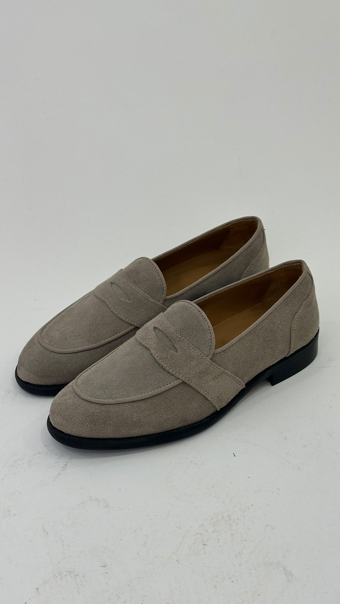 Penny loafer in camoscio tortora