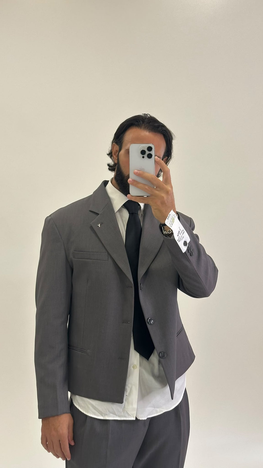 Completo giacca e pantalone grigio antracite
