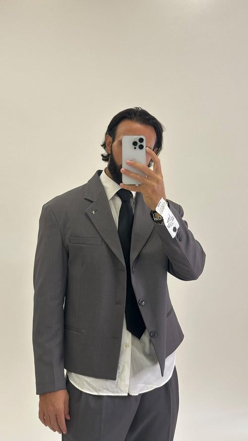 Completo giacca e pantalone grigio antracite